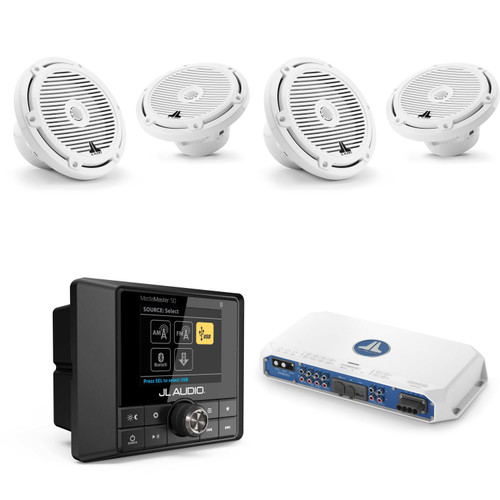 JL Audio MM50 & MV800/8i w/ (2) M3-770X-C-Gw 7.7 Classic Grill White Speakers
