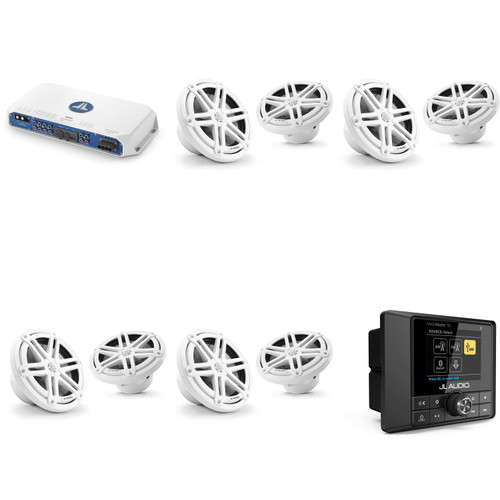 JL Audio MM50 & MV800/8i w/ (4) M3-770X-S-Gw 7.7 Sport Grill White Speakers