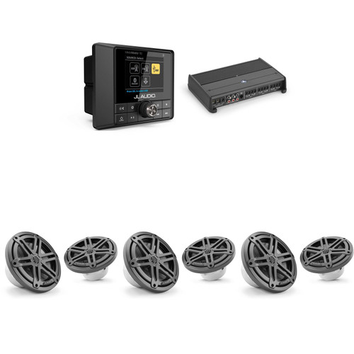 JL Audio MM50 & XDM600/6 w/ (3) M3-770X-S-Gm 7.7 Sport Grill Gunmetal Speakers