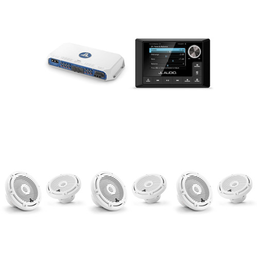 JL Audio MM105 & MV600/6i w/ (3) M3-650X-C-Gw 6.5 Classic Grill White Speakers