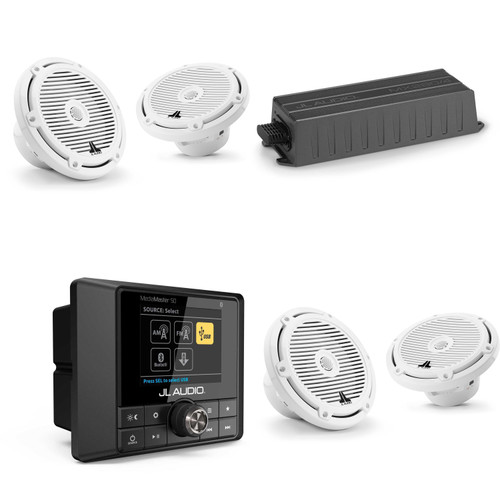 JL Audio MM50 & MX280/4 w/ (2) M3-770X-C-Gw 7.7 Classic Grill White Speakers