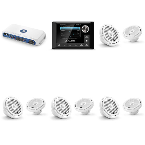JL Audio MM105 & MV800/8i w/ (4) M3-650X-C-Gw 6.5 Classic Grill White Speakers