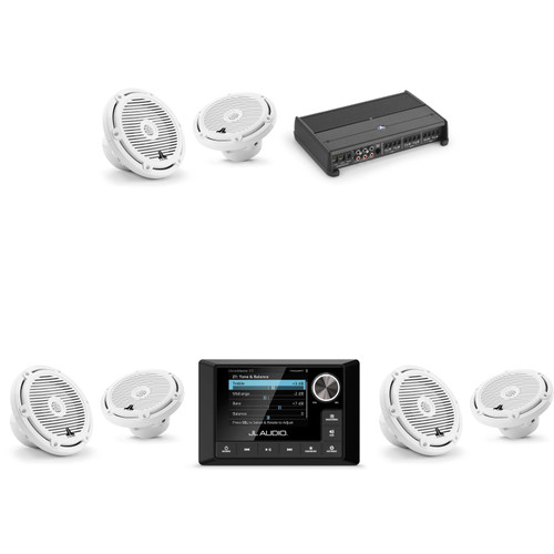 JL Audio MM105 & XDM600/6 w/ (3) M3-770X-C-Gw 7.7 Classic Grill White Speakers