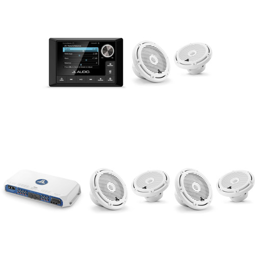 JL Audio MM105 & MV600/6i w/ (3) M3-770X-C-Gw 7.7 Classic Grill White Speakers