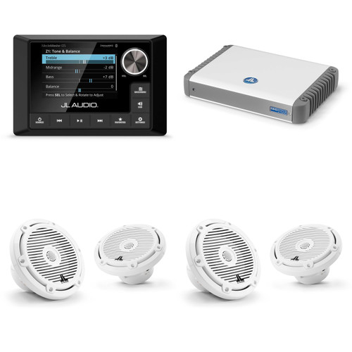 JL Audio MM105 & MHD600/4 w/ (2) M3-650X-C-Gw 6.5 Classic Grill White Speakers