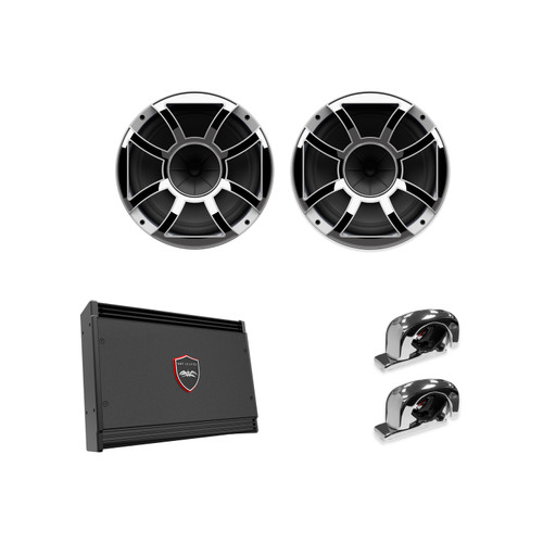 Wet Sounds REV 12 HD XS-W + Stainless Fixed Clamp + Sinister-SDX2 Amp