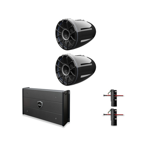 Wet Sounds REV 10 HD XZ-B + X-Mount + SYN-DX2.3HP Amp