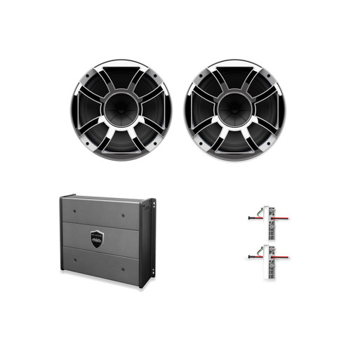 Wet Sounds REV 10 HD XS-W + X-Mount + SYN-DX2 Amp
