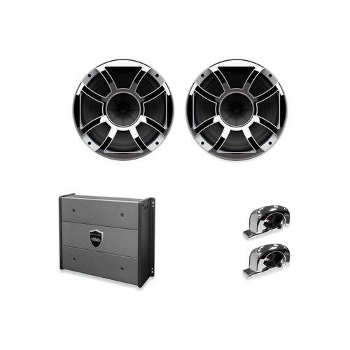 Wet Sounds REV 12 HD XS-W + Stainless Fixed Clamp + SYN-DX4 Amp