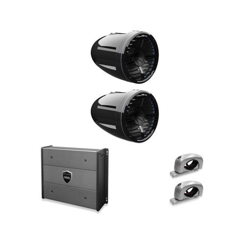 Wet Sounds REV 10 HD XW-B + Silver Fixed Clamp + SYN-DX2 Amp