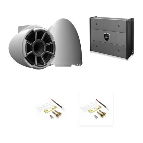 Wet Sounds REV 10 SE White + X-Mount + SYN-DX2 Amp