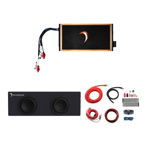 Diamond NEO1000.1DSP + DESMB10D Dual 10 Subwoofer Bass System