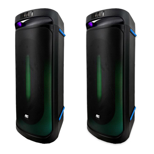 ATG FYRE-PRO880 8in Bluetooth RGB Party Speaker 2-Pack