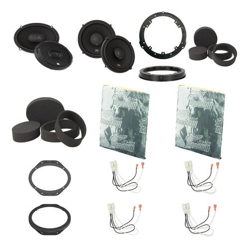 JBL STADIUM962M + STADIUM62F 2015-2025 F-150 SuperCrew front/rear with Install Parts + Fast Rings + RoadKill