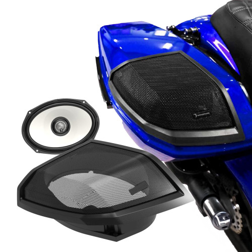 Diamond Audio MSHXM694LK24 - 2024+ Harley Davidson® Cut-In Lid Kit with HXM69F4 6"x9" 2-Way Speakers with RGB Lighting - MSHXM694LK24