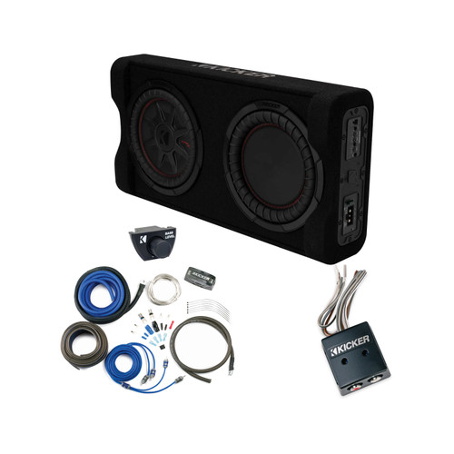 Kicker PTRTP10 10" Powered Underseat Bundle, Ford F-450, CK8, KISLOC