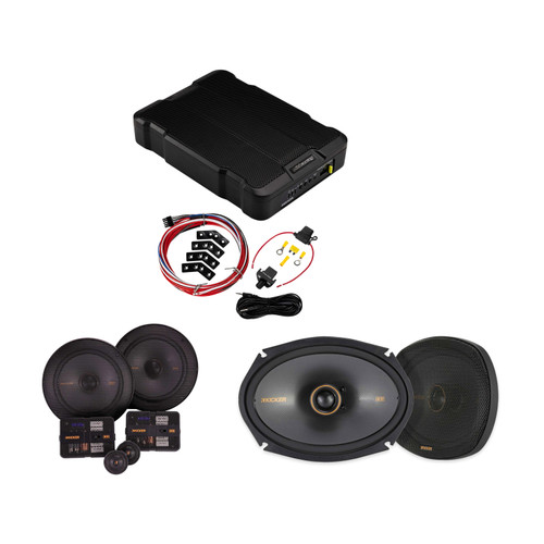Kicker KS 6.5 Component and 6x9 Speaker Pairs with HS12 Powered Sub