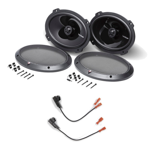 Rockford Fosgate P1692 6x9in Coaxial Speakers, Pair + 72-4568 Harness