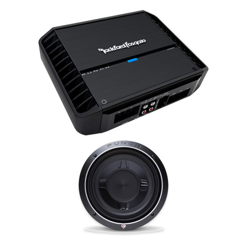 Rockford Fosgate P300X1 Amp + P3SD4-10 10in Shallow Sub
