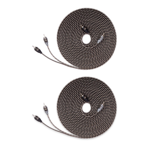 Rockford Fosgate RFI-16 16ft Stereo RCA Cables, 2 Pack