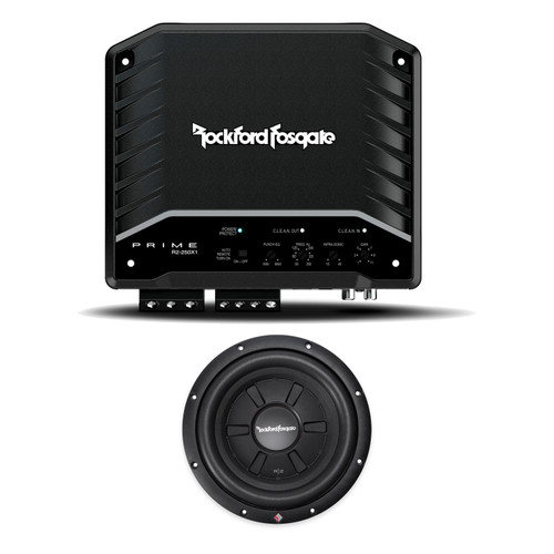 Rockford Fosgate R2-250X1 Amp + R2SD4-10 10in Shallow Sub