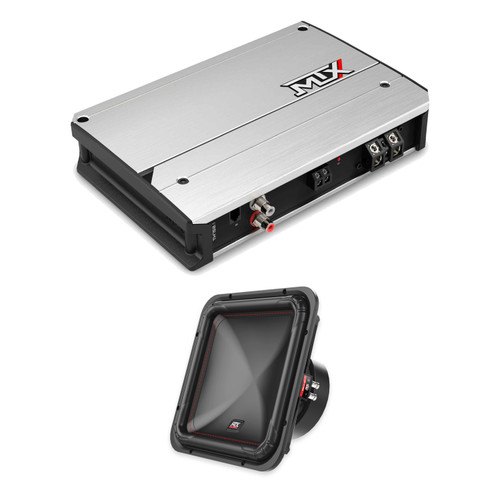 MTX TH750.1 Amp + S6512-44 12in Square Dual 4-Ohm Car Subwoofer