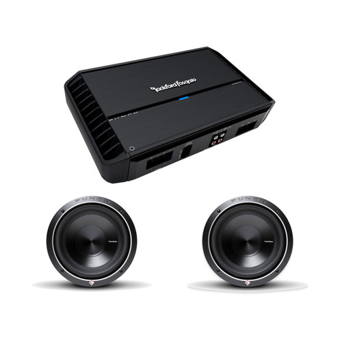 Rockford Fosgate P1000X1BD Amp + 2 P3D4-10 10in Subs