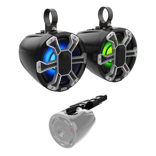 MTX PS65C-BP 6.5in UTV Speaker Pair + ProFit Cage Clamps