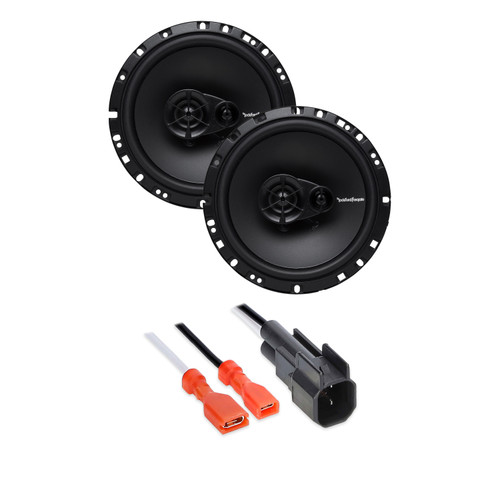 Rockford Fosgate R165X3 6.5in Coaxial Speakers, Pair + 72-4572 Harness