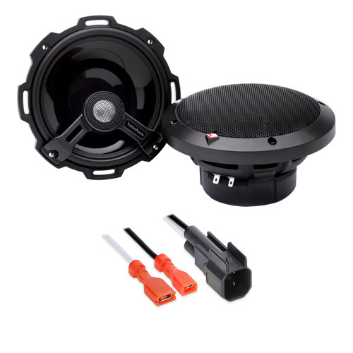 Rockford Fosgate T1675 6.75in Coaxial Speakers, Pair + 72-4572 Harness