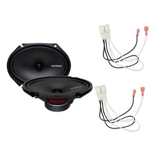 Rockford Fosgate R169X2 6x9in Coaxial Speakers, Pair + 72-5602 Harness