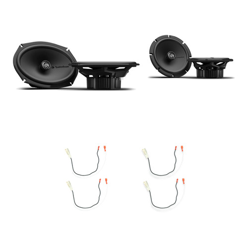 Rockford Fosgate P1V2-675 + P1V2-69 4-Speaker Kit + 72-8104 Harness