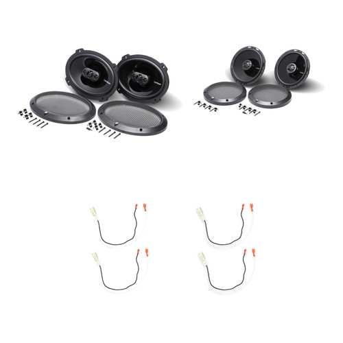Rockford Fosgate P1650 + P1694 4-Speaker Kit + 72-8104 Harness