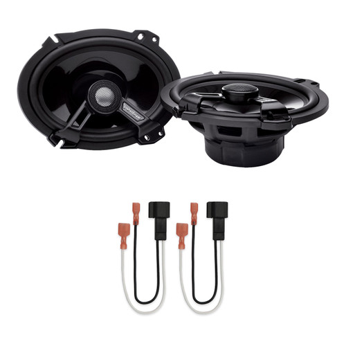 Rockford Fosgate T1682 6x8in Coaxial Speakers, Pair + 72-5600 Harness
