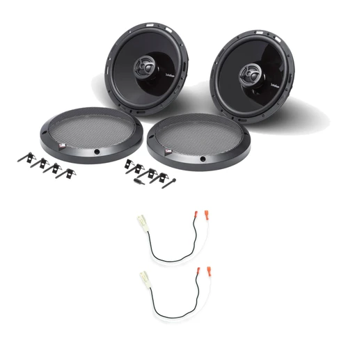 Rockford Fosgate P1650 6.5in Coaxial Speakers, Pair + 72-8104 Harness