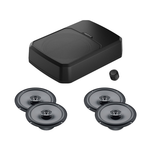 Hertz 4 X-165 6.5in Car Speakers + DBA-201F Powered Sub