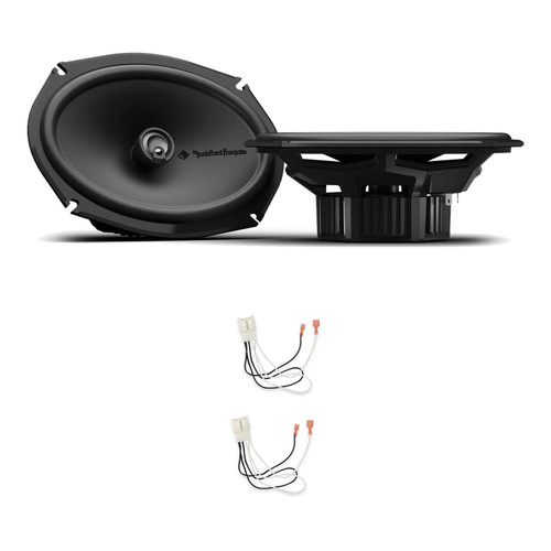 Rockford Fosgate P1V2-69 6x9in Coaxial Speakers, Pair + 72-5602 Harness