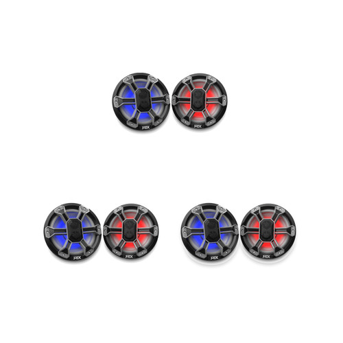 MTX MA8C-B 8in Black RGB Marine Speakers, 3 Pairs