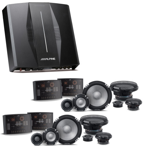 Alpine PXE-C80-88 OPTIM8 8-Channel Hi-Res Digital Sound Processor Amplifier w/ (2) R2-S653 Bundle
