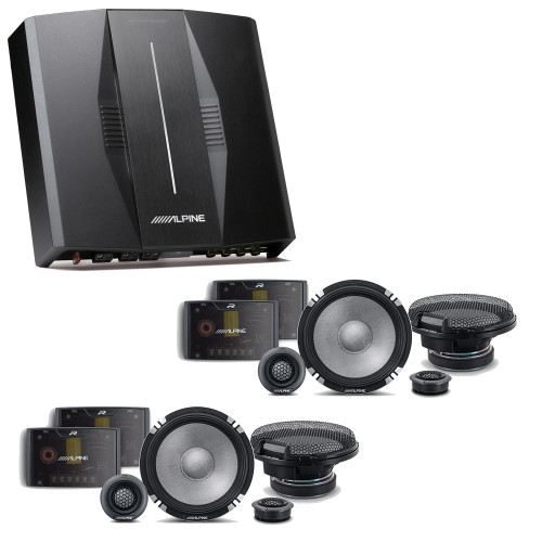 Alpine PXE-C80-88 OPTIM8 8-Channel Hi-Res Digital Sound Processor Amplifier w/ (2) R2-S652 Bundle