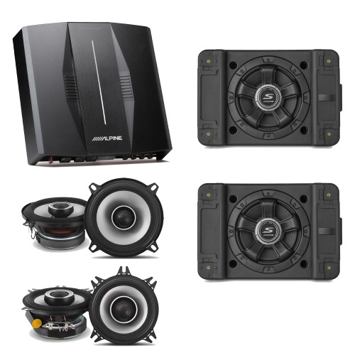 Alpine PXE-C80-88 OPTIM8 8-Channel Hi-Res DSP Amplifier w/ (2) SS-SB10 Subwoofer, S2-S50 & S2-S40 Bundle
