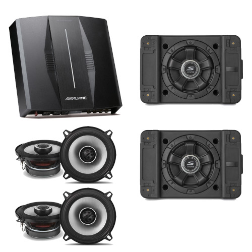 Alpine PXE-C80-88 OPTIM8 8-Channel Hi-Res DSP Amplifier w/ (2) SS-SB12 Subwoofer, (2) S2-S50 Bundle