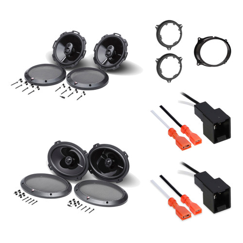 Rockford Fosgate P1692/P1675 4 Speakers, 82-7402/82-7400 Adapters