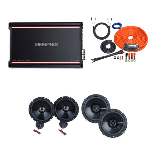 Memphis SRX60CV + SRX62V Speakers, SRX300.4V Amp & 4GKIT