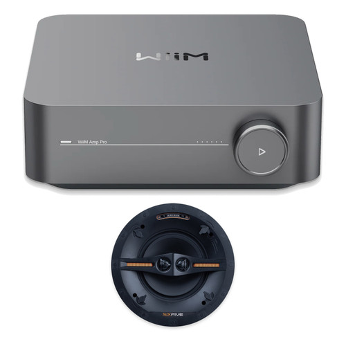 WIIM AMP PRO SPACE GRAY STREAMING AMPLIFER WITH SIXFIVE VSERIES 6.5IN STEREO IN-CEILING