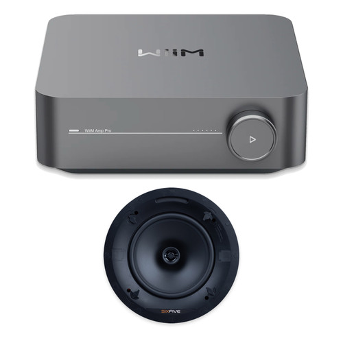 WIIM AMP PRO SPACE GRAY STREAMING AMPLIFER WITH SIXFIVE MSERIES 8IN IN-CEILING (PAIR)