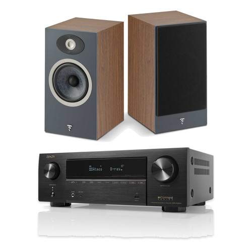 Focal Theva No1 Dark Wood Speakers (Pair) + Denon AVR-X1800H
