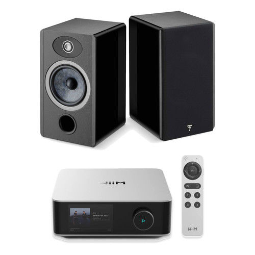 Focal Vestia No1 Black Speakers (Pair) + WiiM Amp Ultra Silver