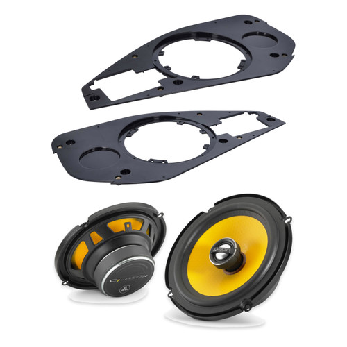 JL Audio C1-650x 6.5in Speaker Pair with 2024-2026 Jeep Wrangler/Gladiator Soundbar Kit