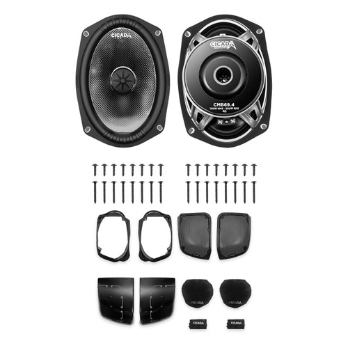 Cicada Audio CMB69.4 6 X 9-inch Pro Mid-Bass 4Ω + Cut kit for 14-23 Harley
